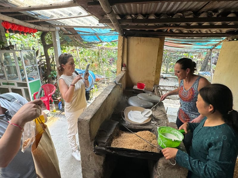 Traditional rice paper making